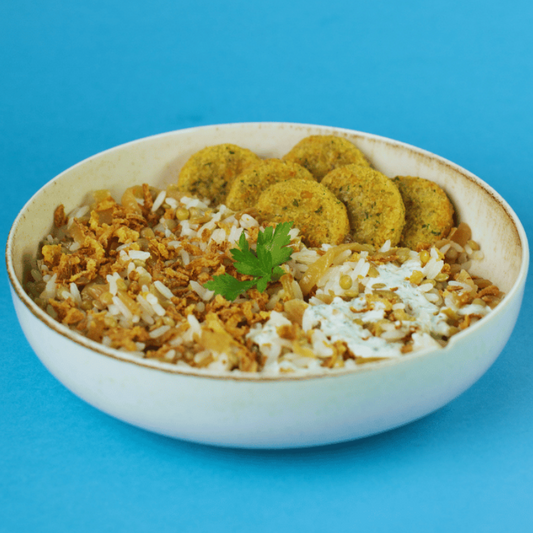 Arroz Árabe com Falafel (Nova Receita)