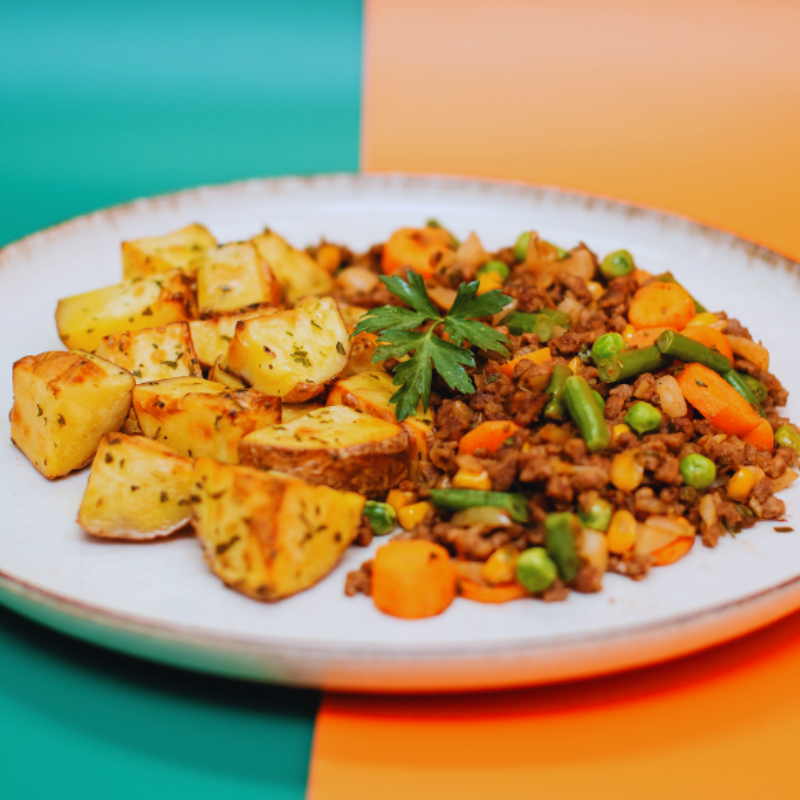 Minced Meat with Rustic Potatoes (New Recipe)